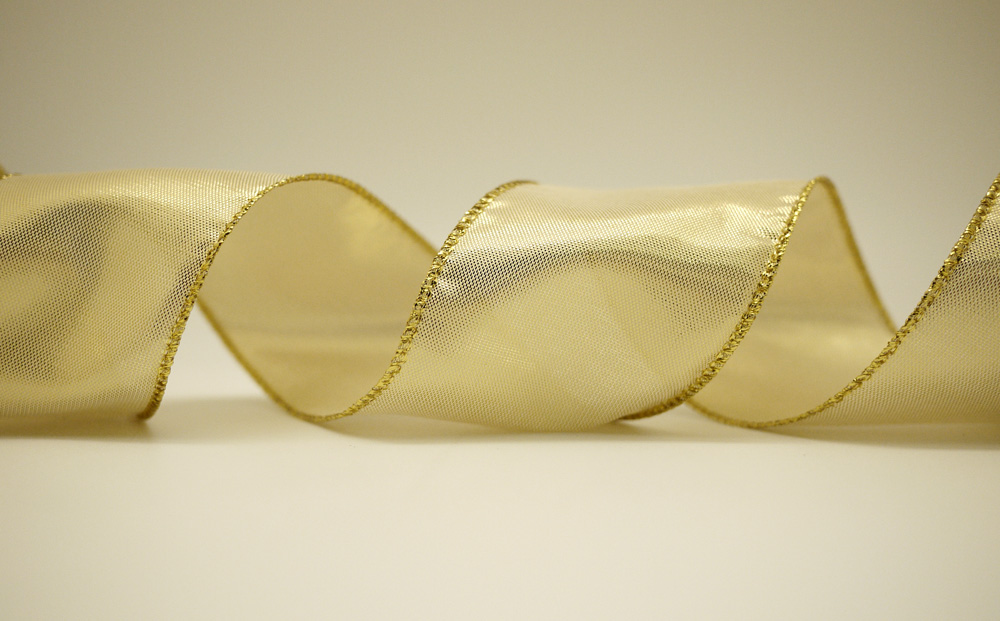 Effen geweven metalen lint