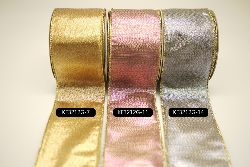 Cryptorf Ribbon Plain-Weave Metallic Ribbon | Wired Christmas Ribbon - KING YOUNG