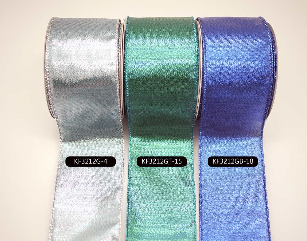 Metal Ribbon Color Plain-Weave Metallic Ribbon | Wired Christmas Ribbon - KING YOUNG