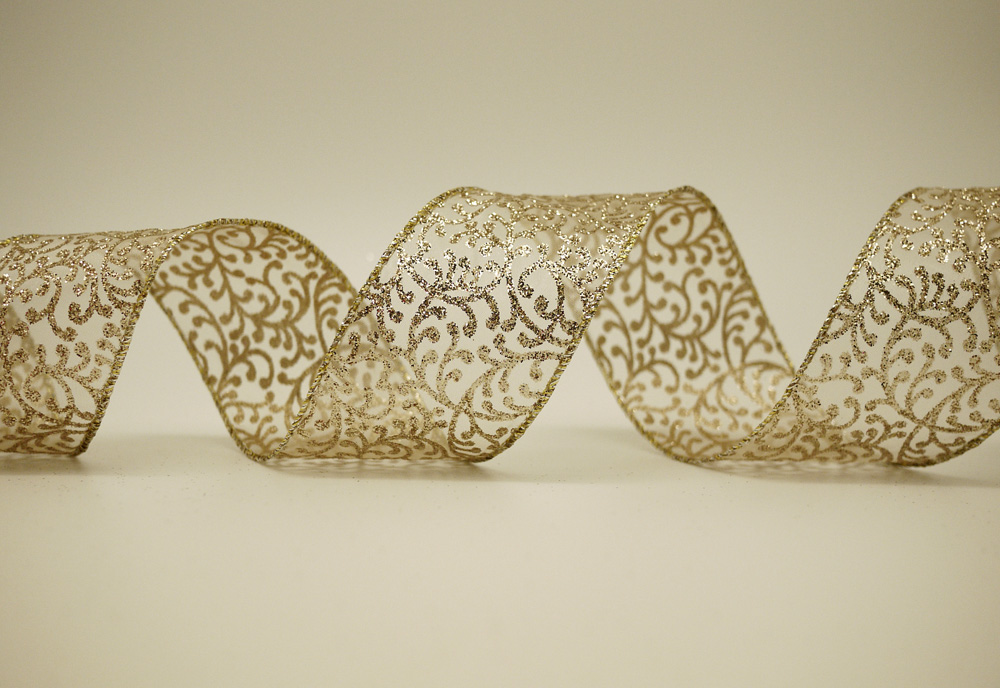 ゴールドビンズオーガンザリボン