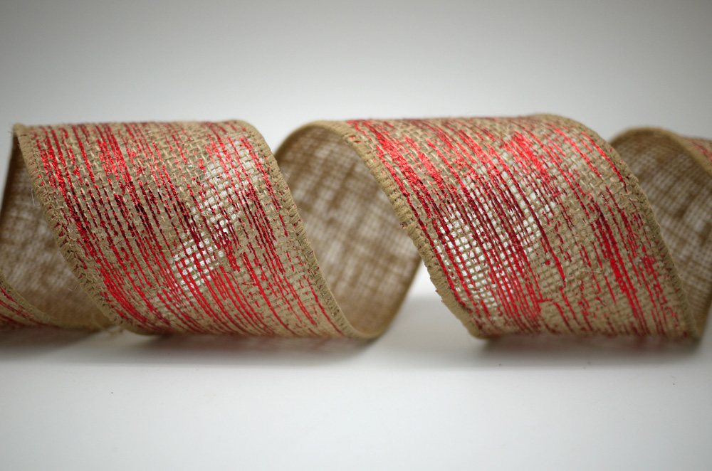 Cinta de arpillera con lluvia de papel de aluminio