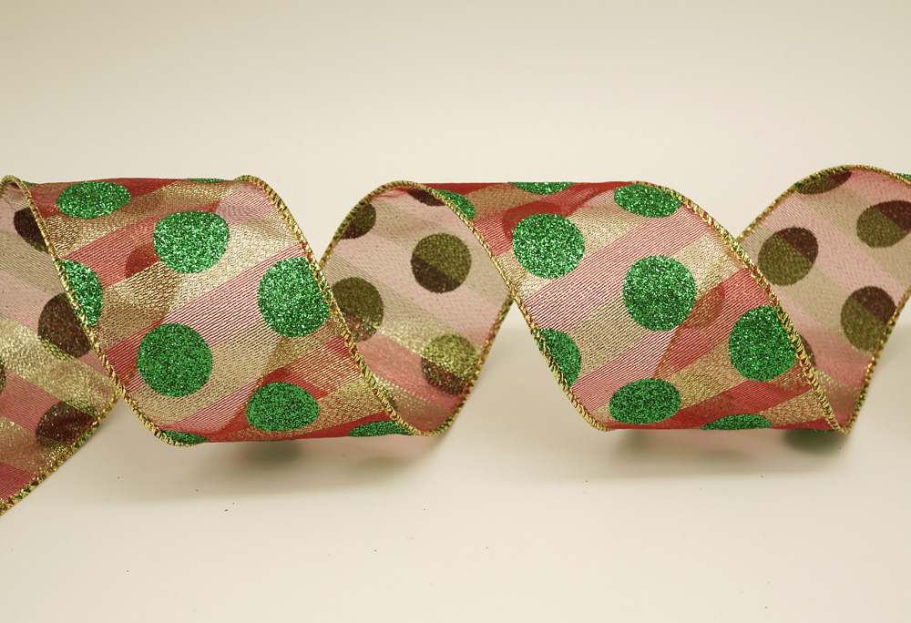 Glitter stippen op dubbele metallic lint