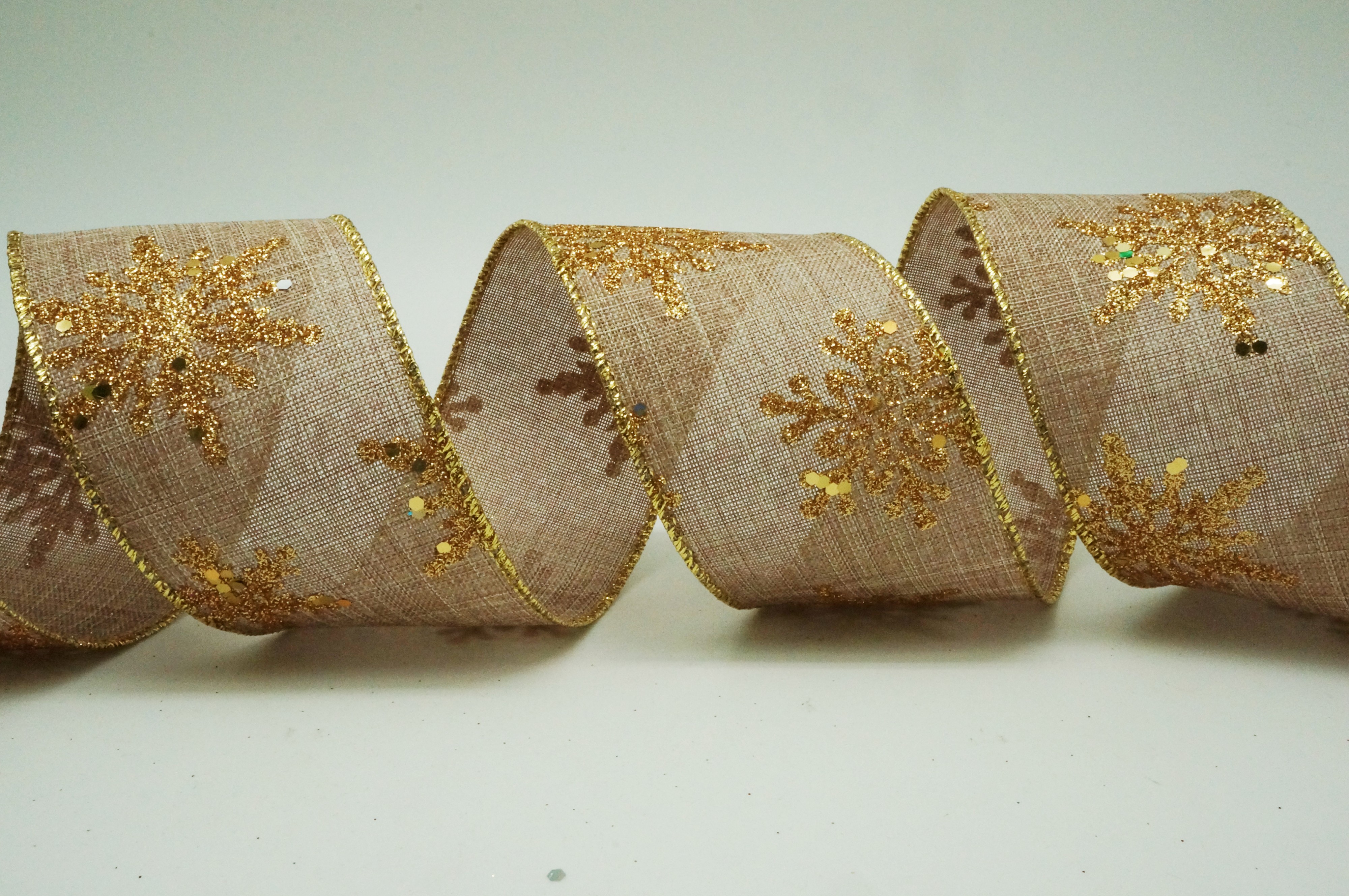 Fita de Flocos de Neve Brilhantes