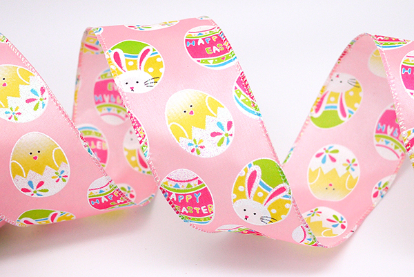 1 Roll Easter Ribbon Easter Wrapping Ribbon DIY Packing Band