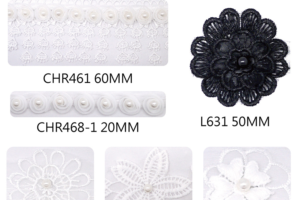 Különböző új csipke szalagok