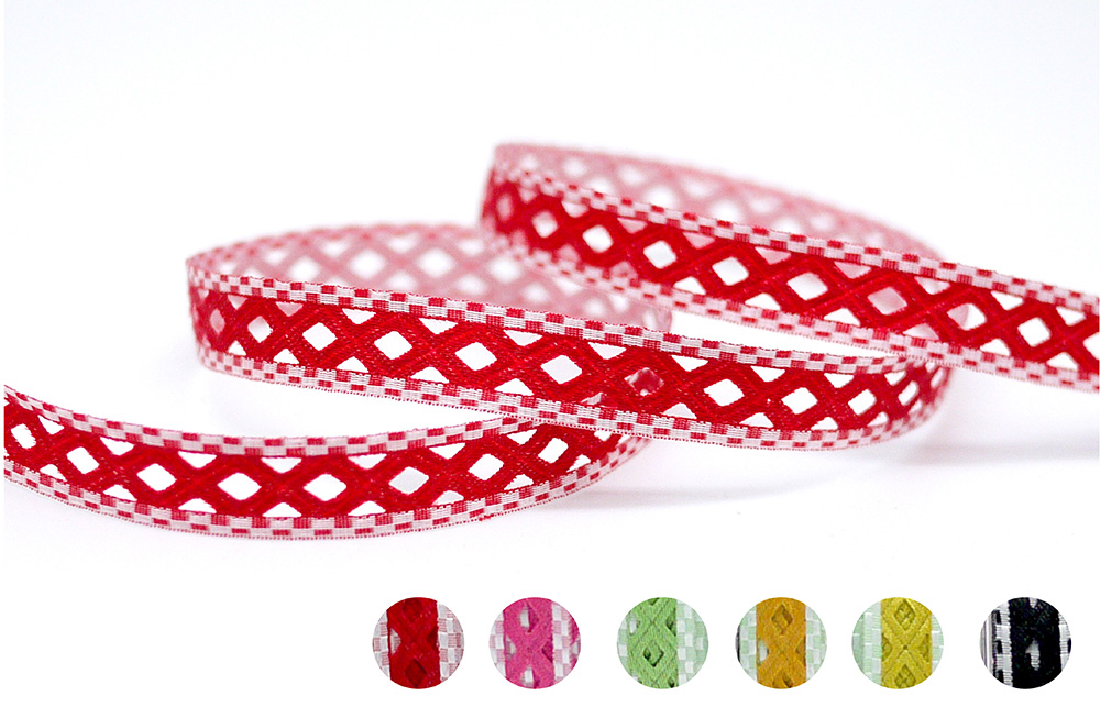 Cinta recortada reversible a cuadros