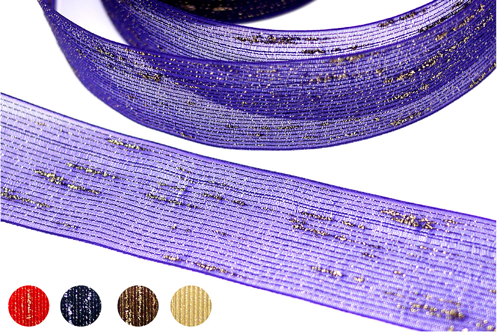 Золотая металлическая скрученная нейлоновая лента
