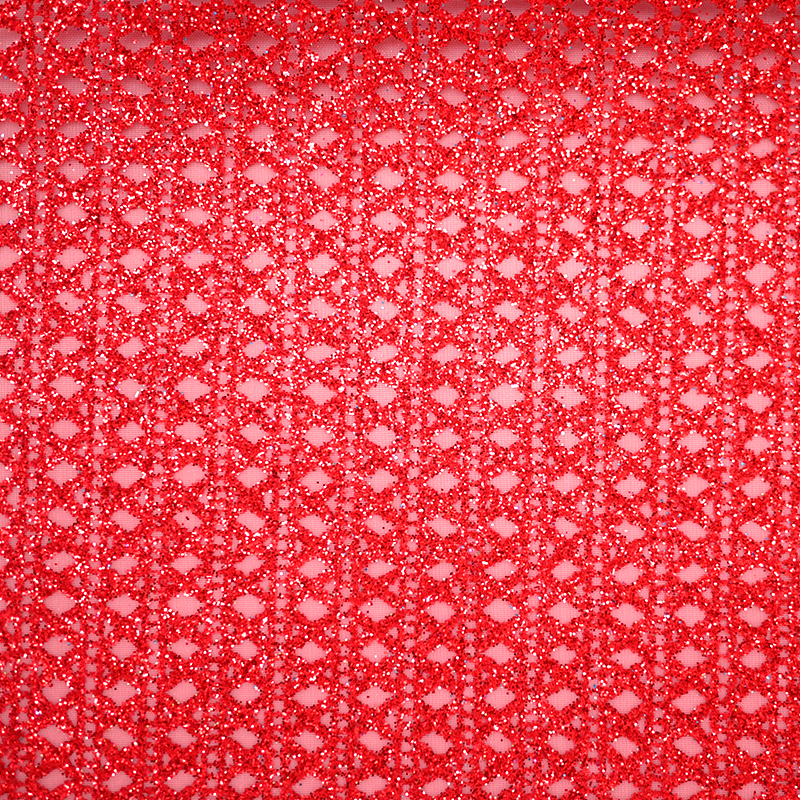 चमकदार हीरे और धारियों वाला ऑर्गेंजा कपड़ा