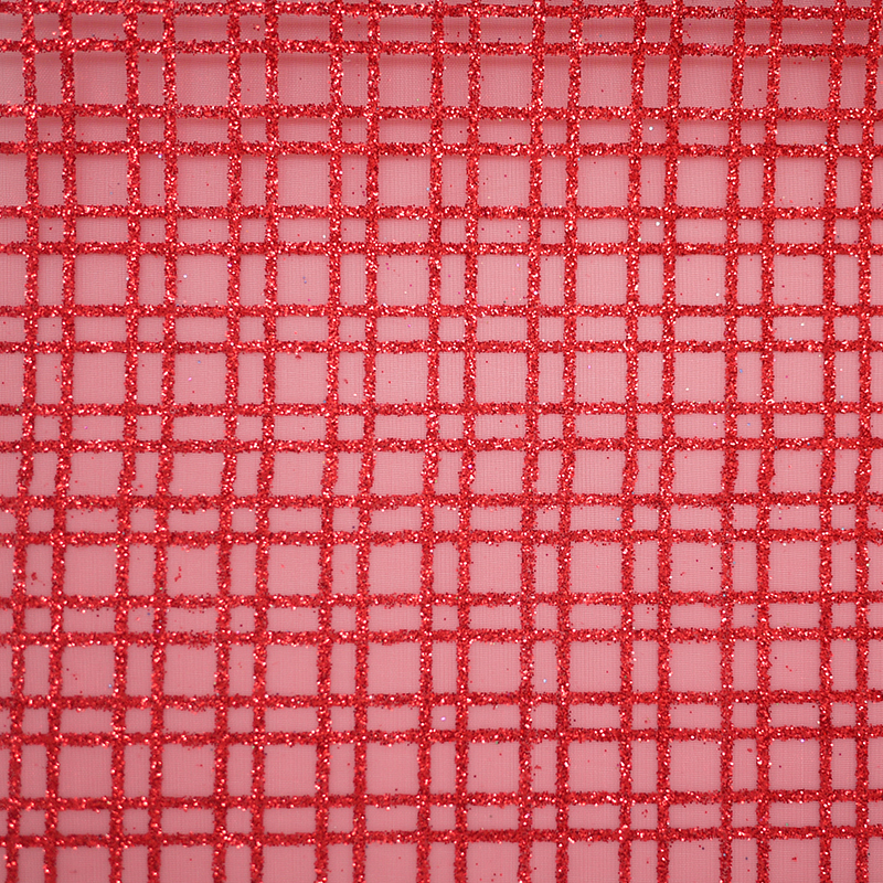 चमकदार चेक ऑर्गेंजा कपड़ा