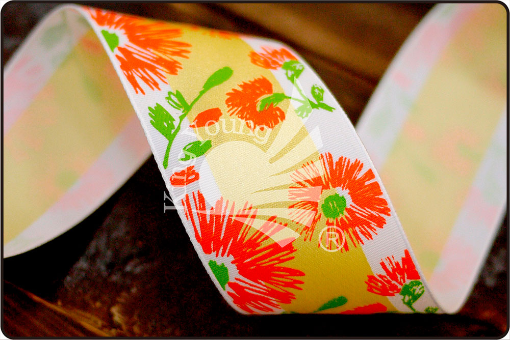 Flower Print Ribbon 1.5
