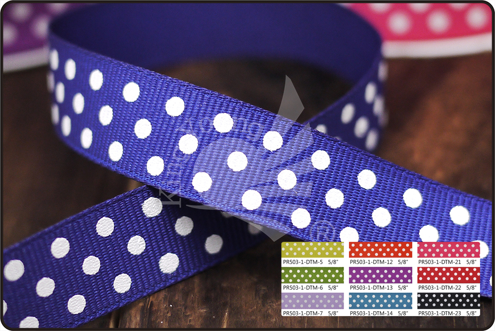 Pilkkukuvio grosgrain-nauhassa