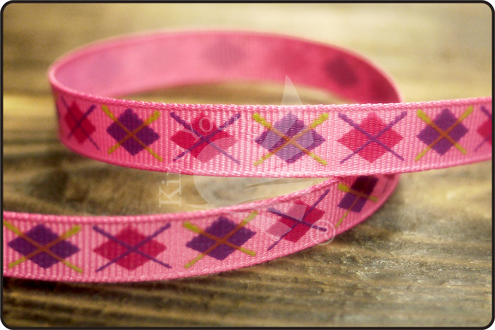 Fita Gorgurão com Estampa Argyle