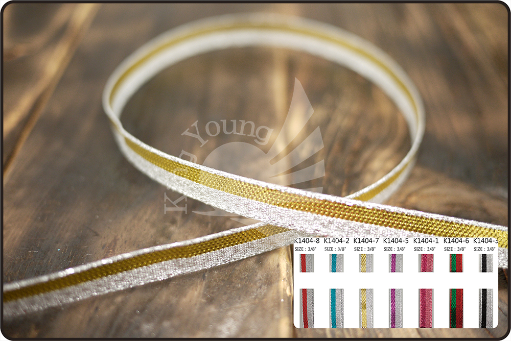 Metaliczna wstążka z paskiem bocznym