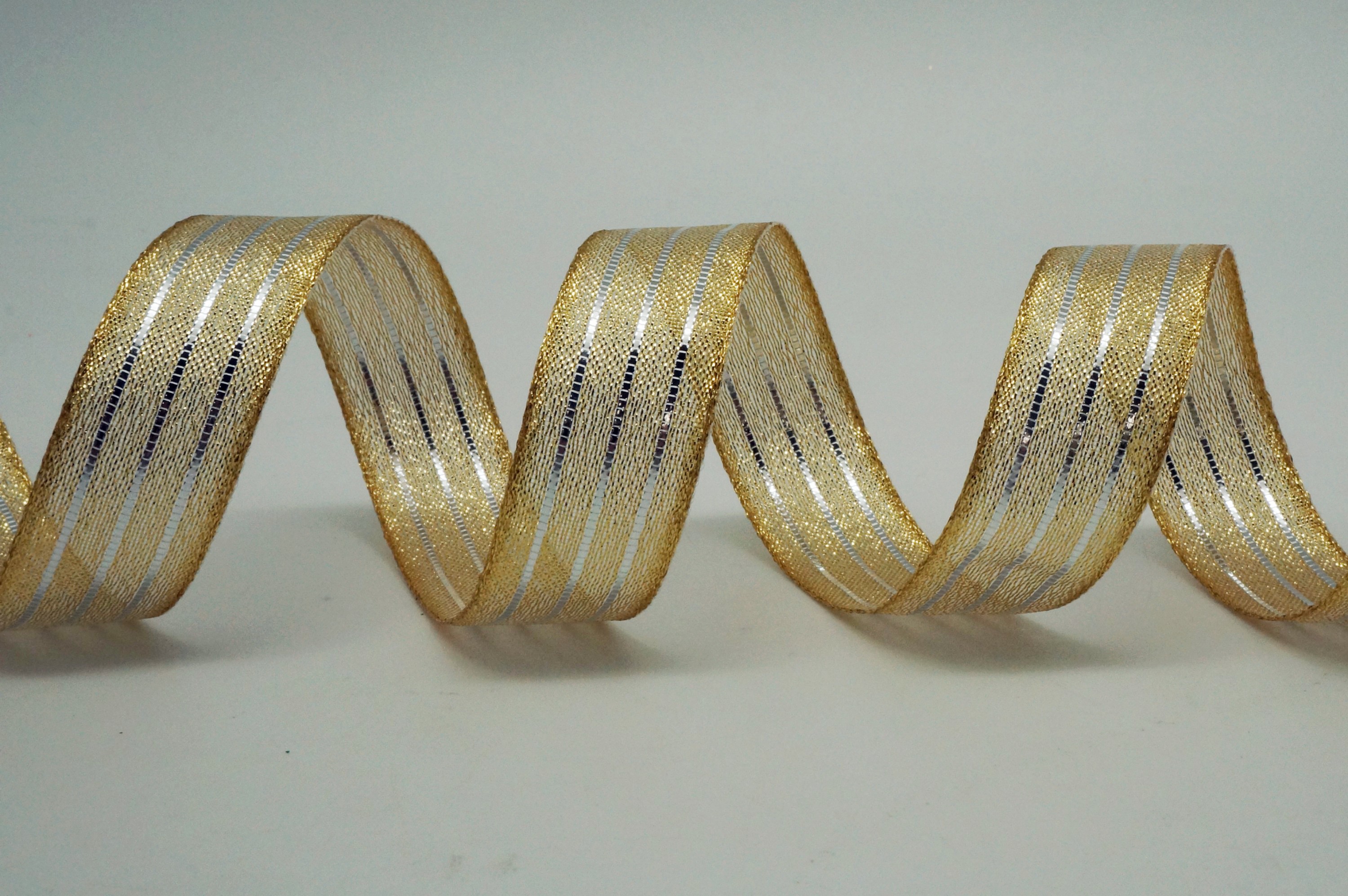 Three-Stripe Metallic Ribbon, Holiday Ribbons, Wholesale Ribbon  Manufacturer