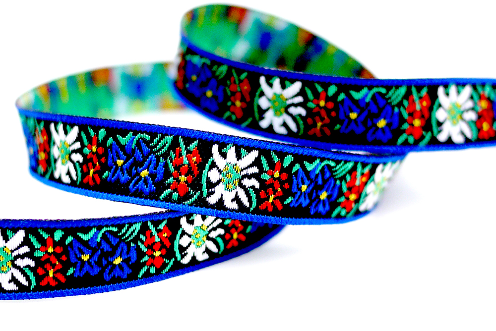 Bloem/folk stijl Jacquard lint