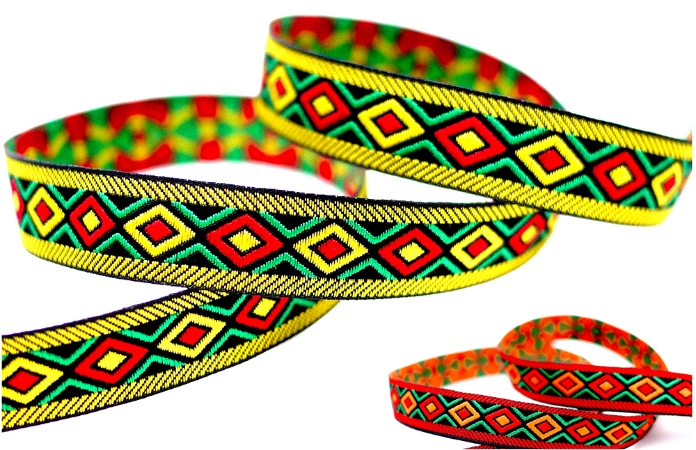 Folk Pattern Jacquard Ribbon, Holiday Ribbons