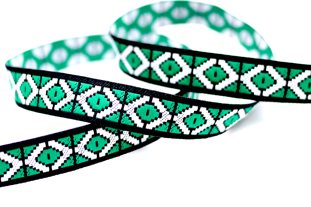 Geometric Jacquard Ribbon - KING YOUNG