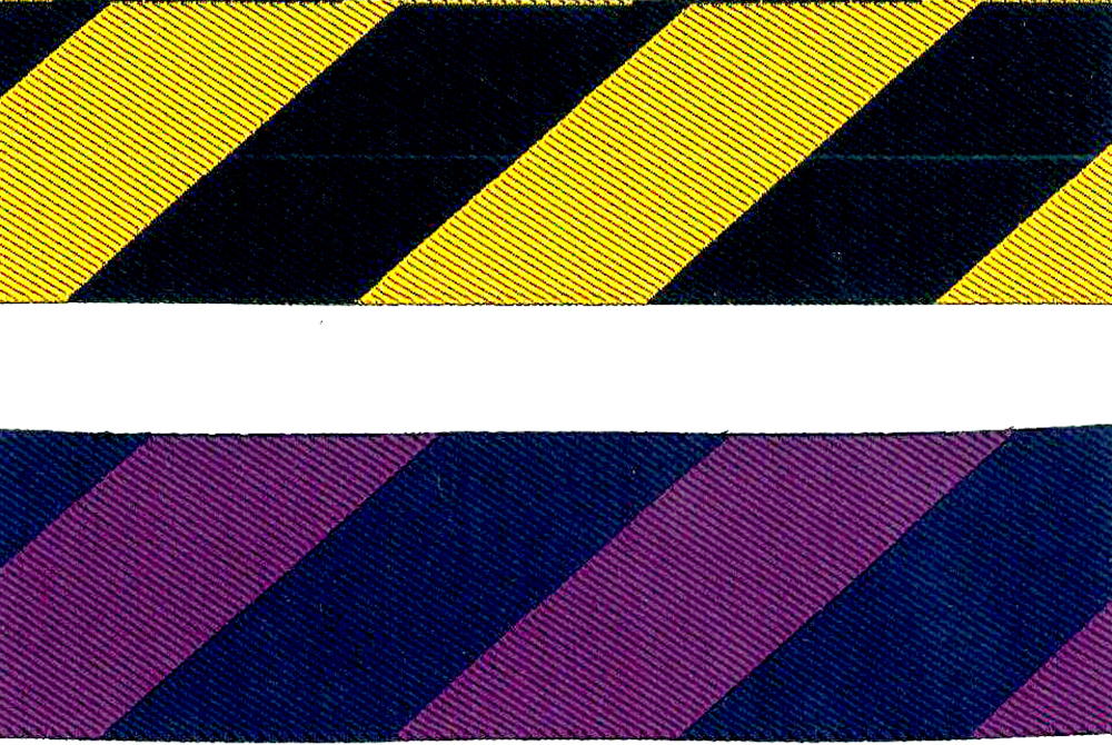 Жаккардовая лента с зебровым переходом