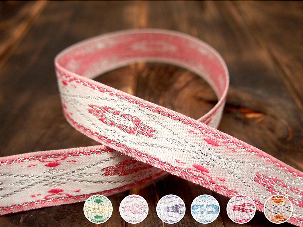 Jacquard Ribbon_KN580 | Elevate Your Crafts with Luxurious Satin Ribbons
