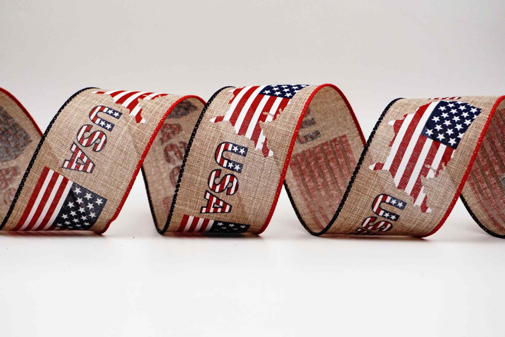 Flag Ribbon Small American Flag Ribbon for 4th of July Decoration | KING YOUNG