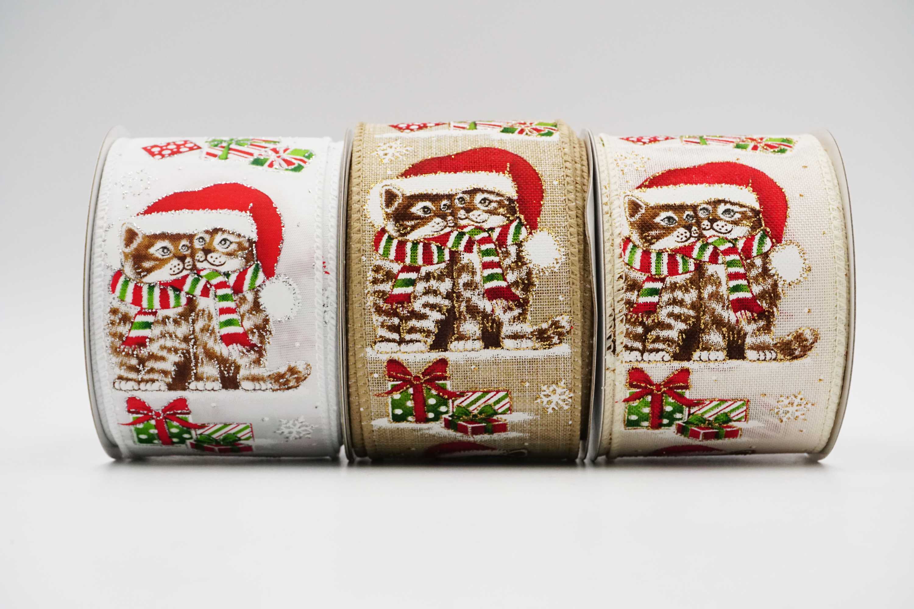Christmas Pets Wired Ribbon | KING YOUNG - Dog Themed Holiday Trim
