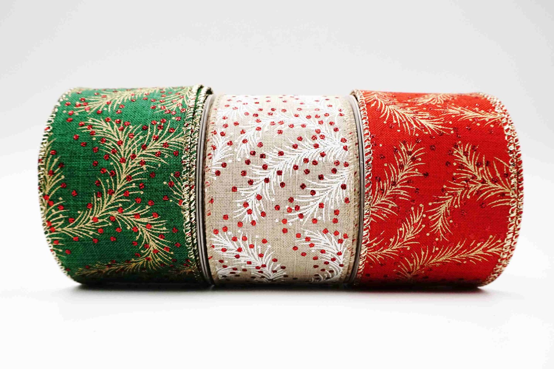 Christmas Pine Berry Wired Ribbon Manufacturer | KING YOUNG