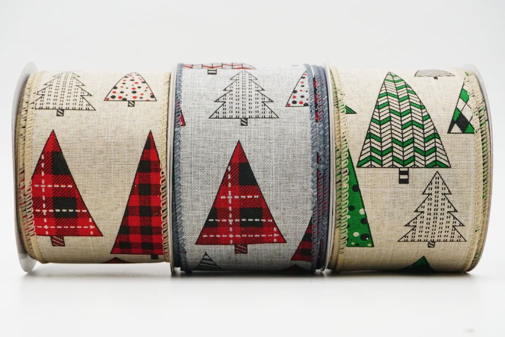 Patterned Christmas Tree Ribbon | Geometric Design - KING YOUNG