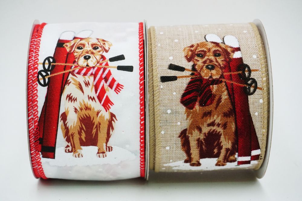 Christmas Cats & Dogs Ribbon | Elevate Your Crafts with Luxurious Satin ...