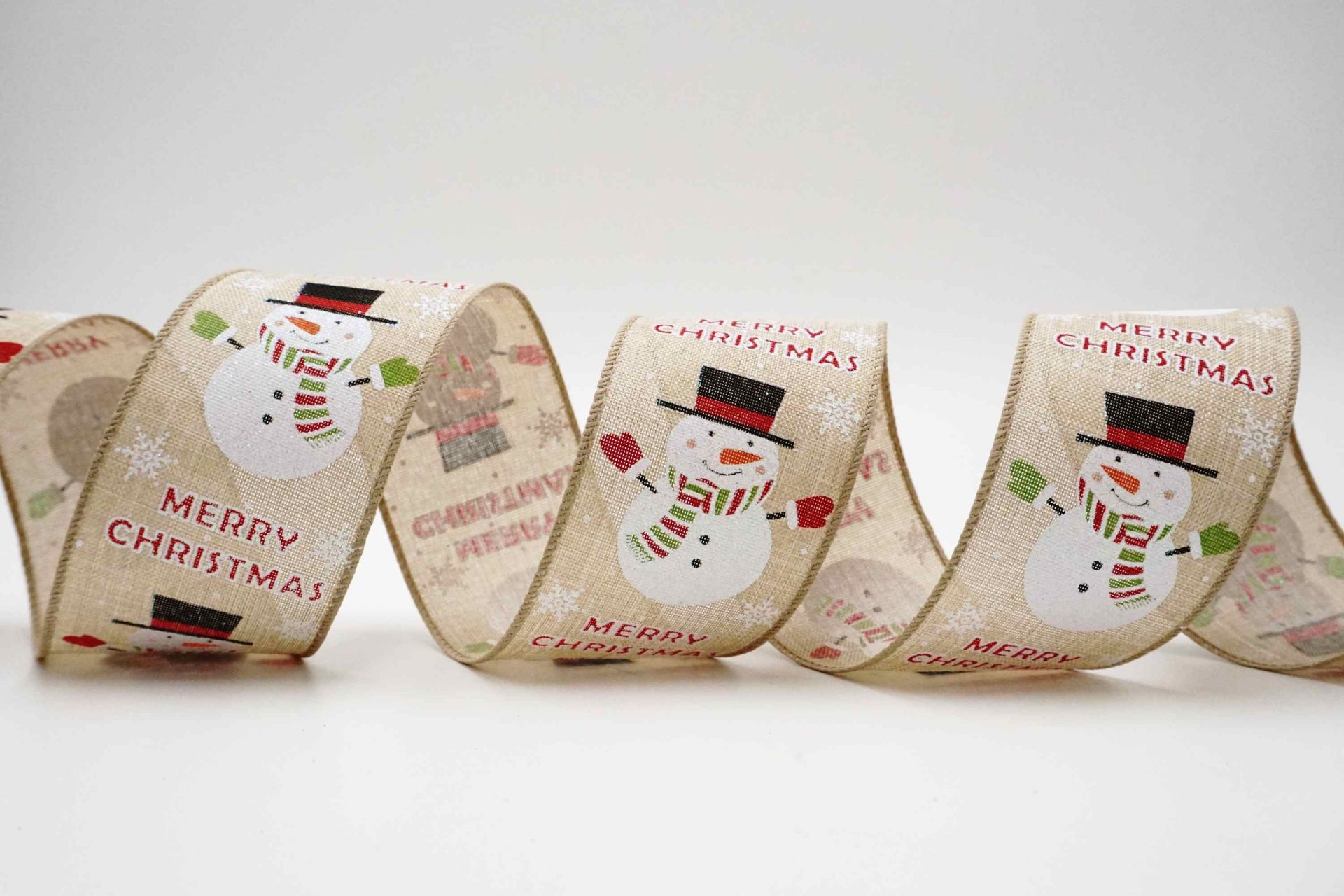 Christmas Snowman Ribbon - Wired Holiday Decoration | KING YOUNG