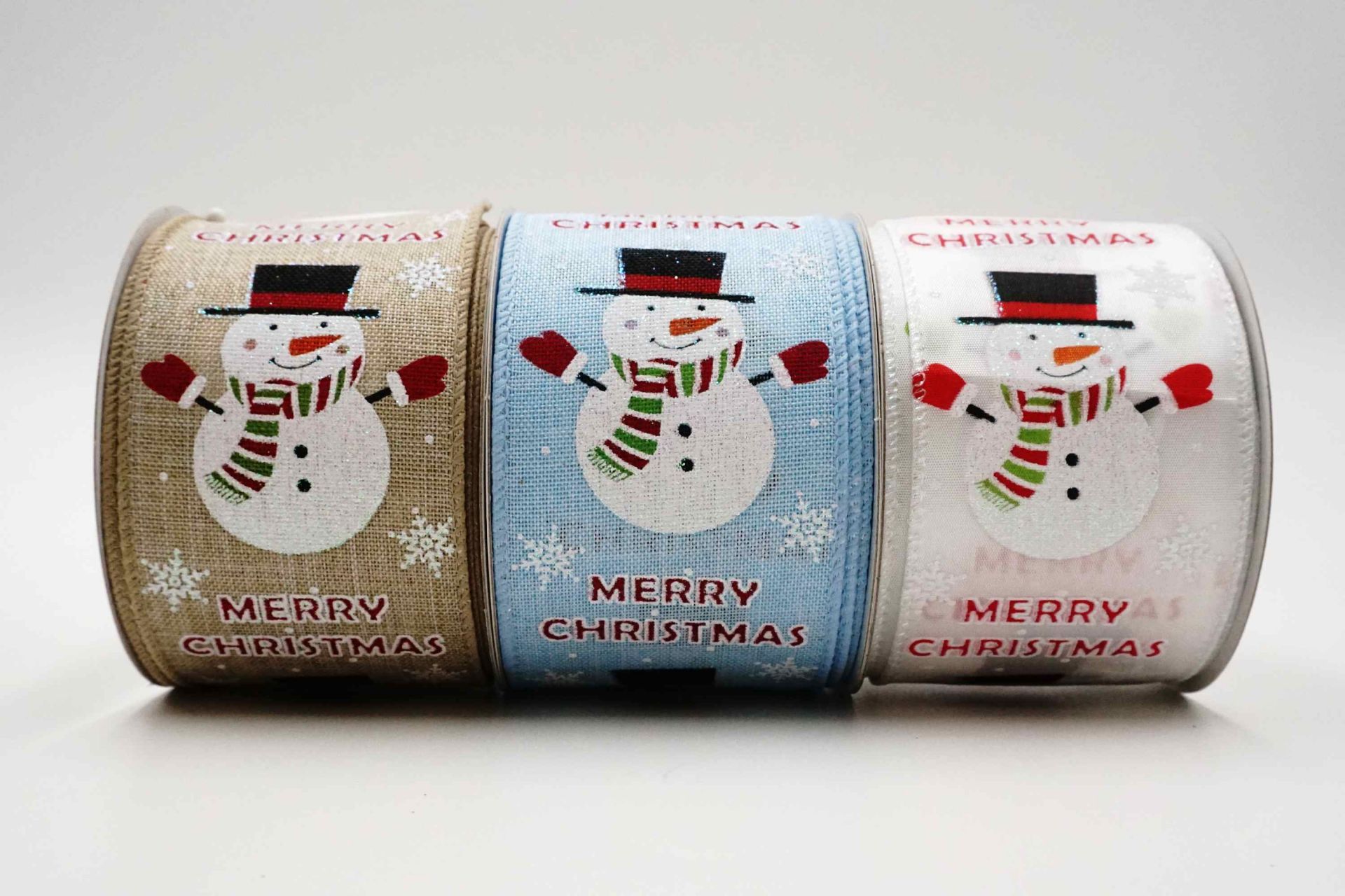 Christmas Snowman Ribbon - Wired Holiday Decoration | KING YOUNG