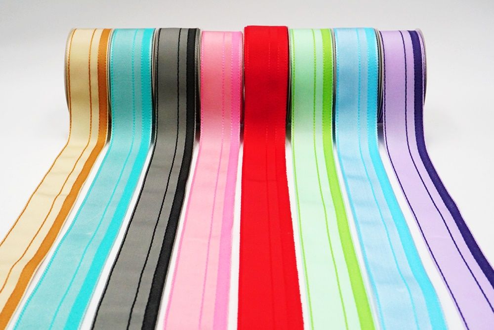Two-Color Stripe Grosgrain Ribbon | KING YOUNG - Taiwan Manufacturer