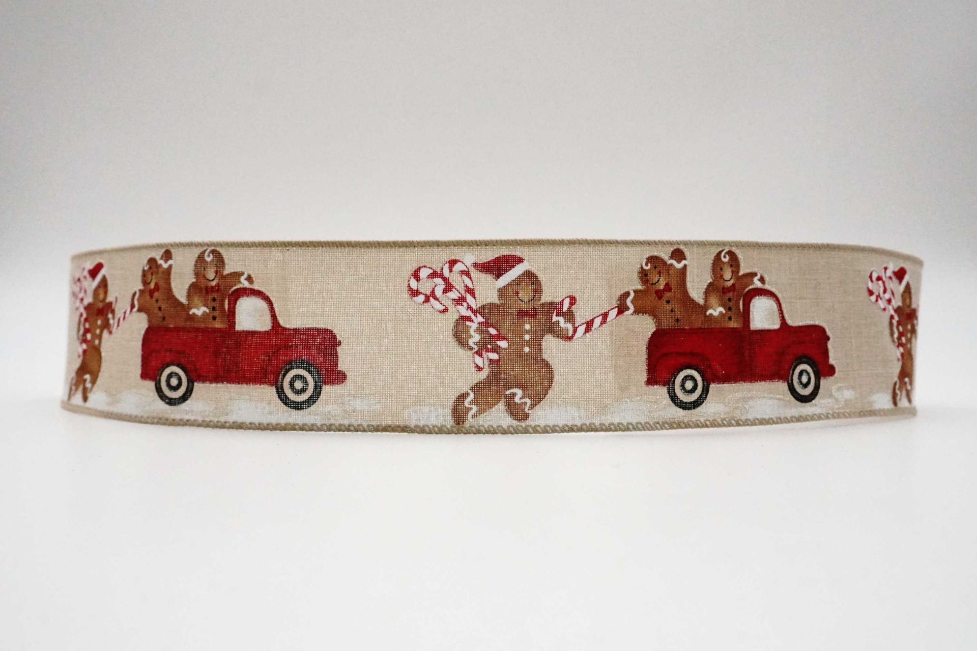 Escaping Gingerbread Wired Christmas Ribbon | KING YOUNG