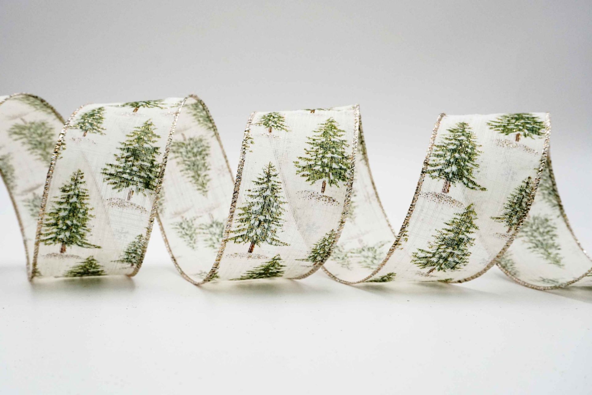 Christmas Color Tree Ribbon Fairily Christmas Tree Ribbon - Wired Faux Burlap | KING YOUNG