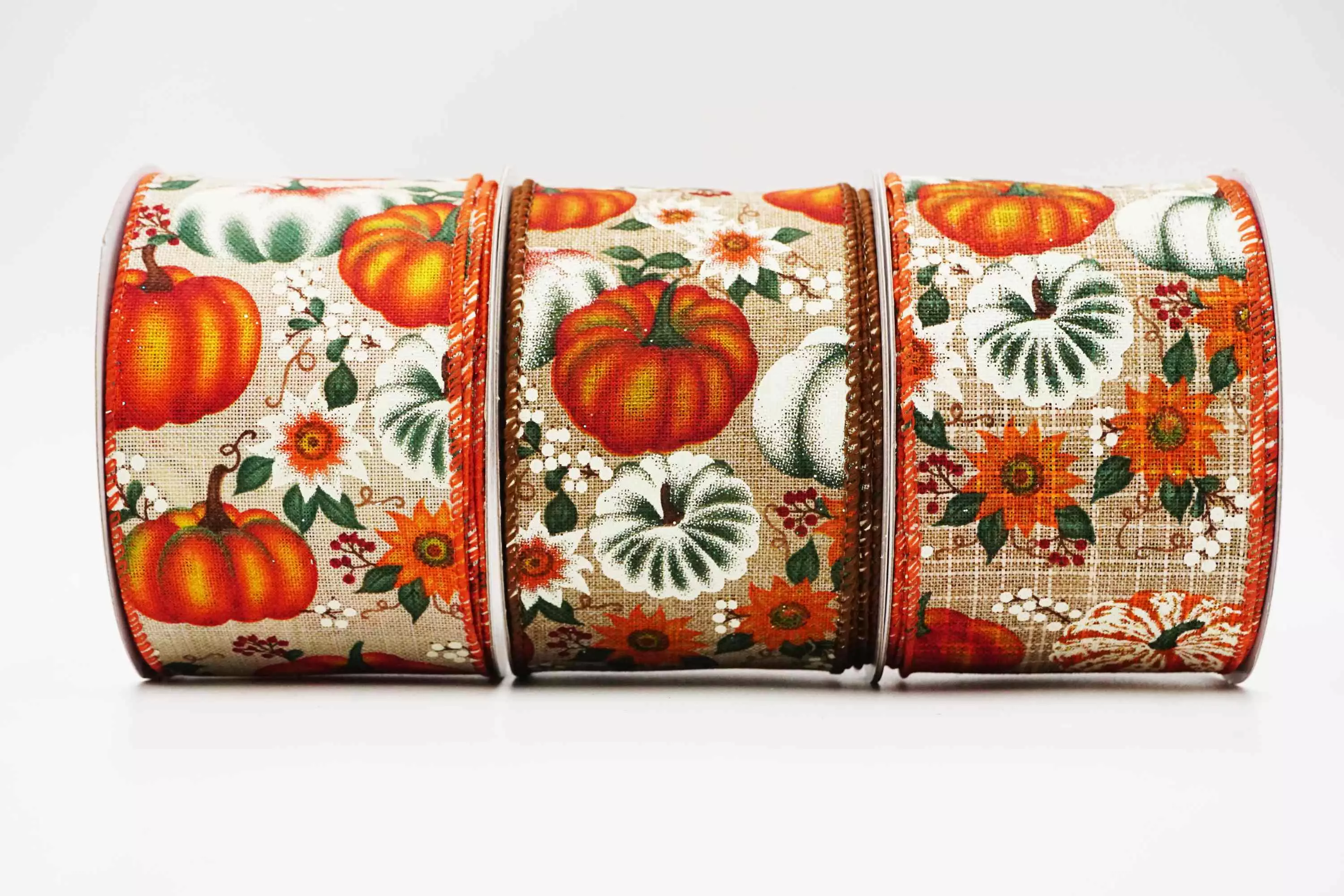 Expensive Fall Ribbon Fall Pumpkins Wired Ribbon 2.5