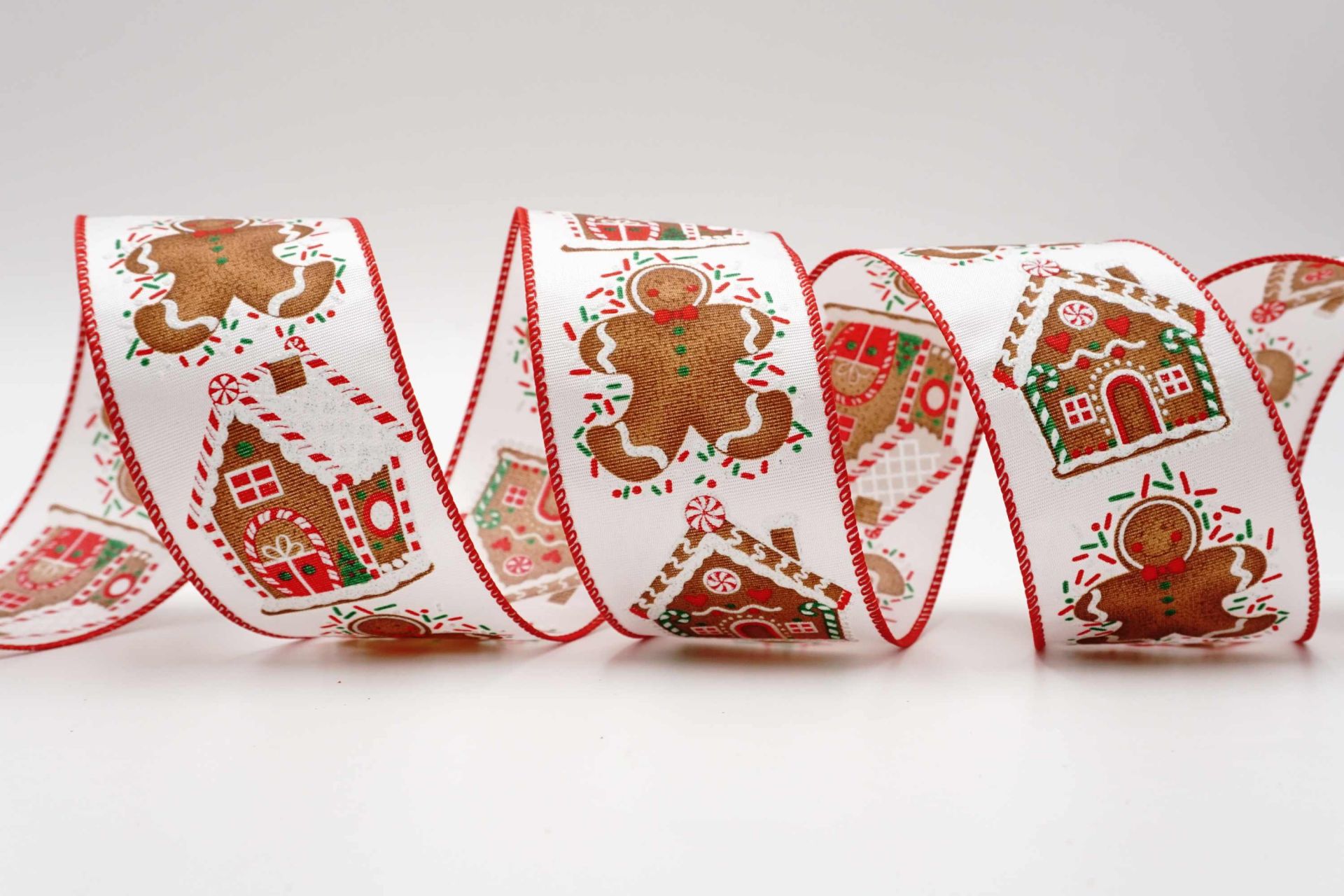Gingerbread House Ribbon | Elevate Your Crafts with Luxurious Satin Ribbons