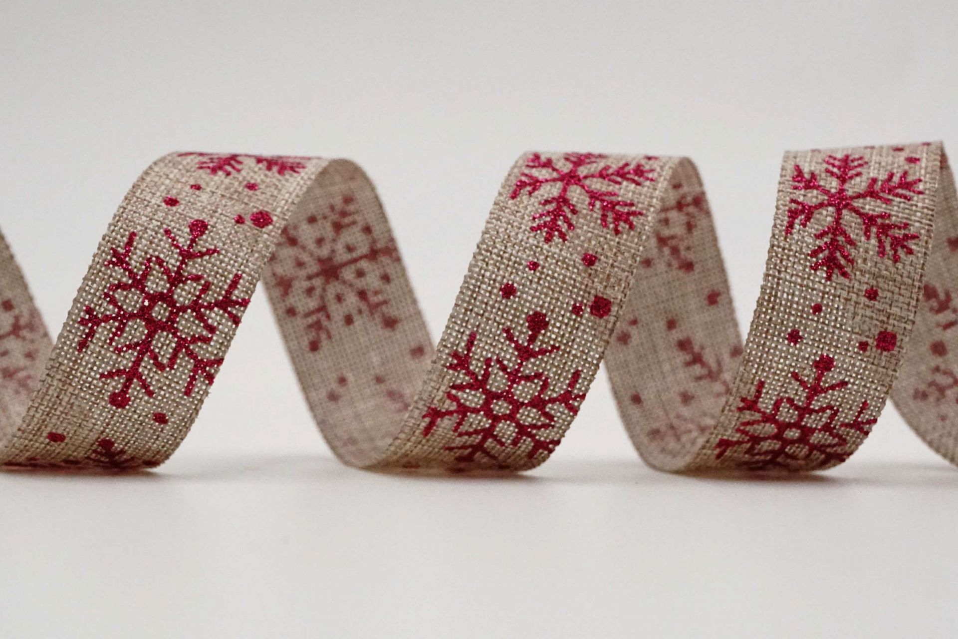 Glittery Christmas Snowflake Ribbon | KING YOUNG Taiwan Manufacturer
