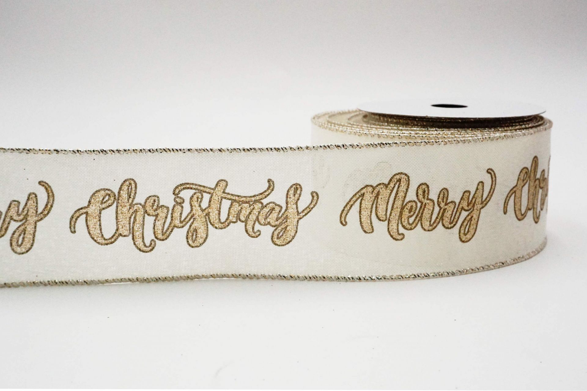 Glittery Merry Christmas Ribbon | Elevate Your Crafts with Luxurious ...