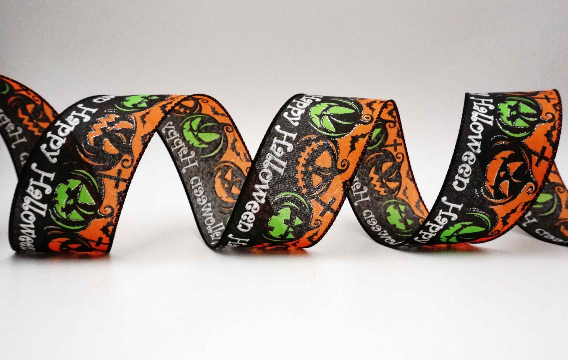 Halloween Pumpkin Ribbon with Jack-o-Lantern Design | KING YOUNG