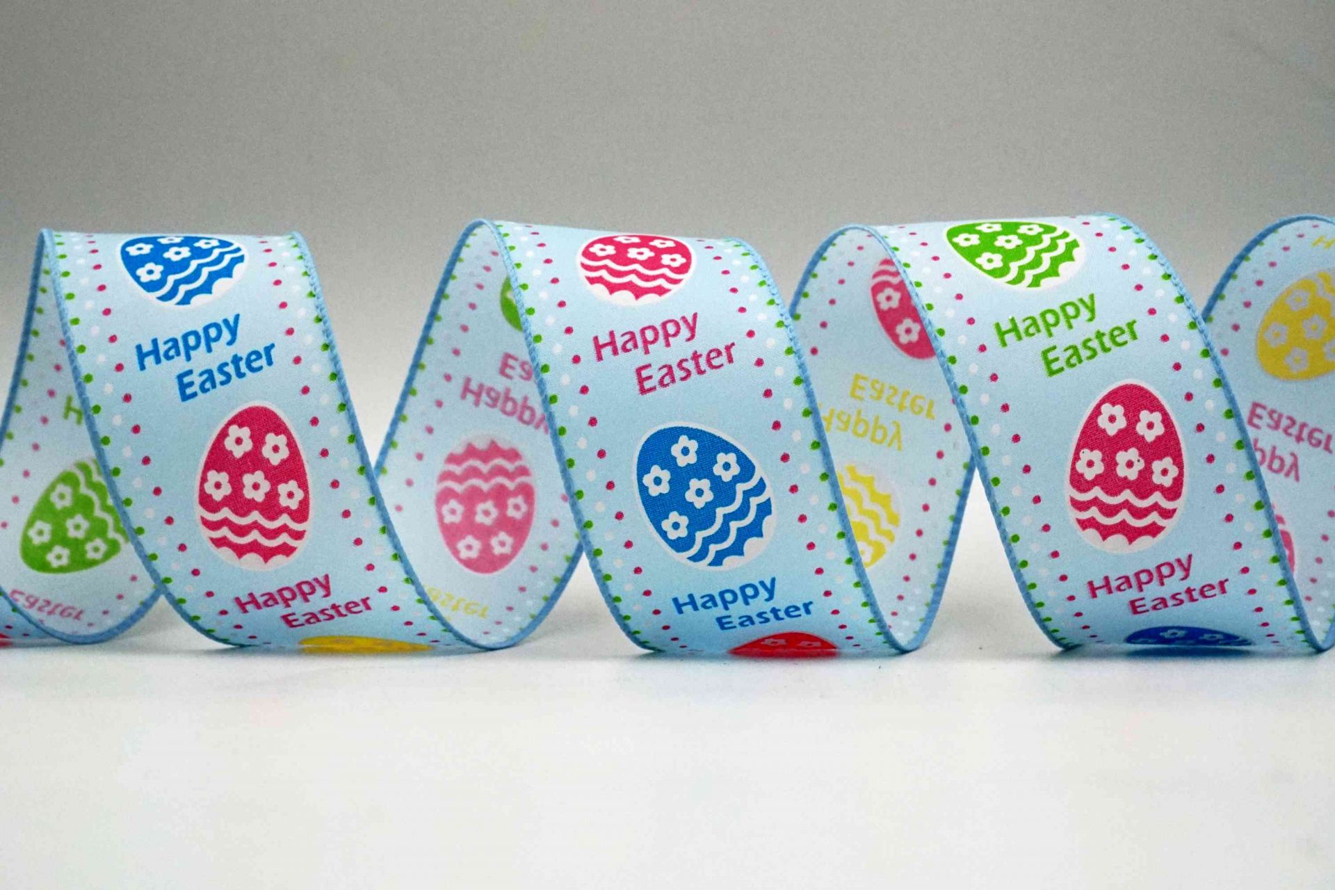 Easter Tree Ribbon Happy Easter Ribbon - Wired Taffeta with Floral Prints | KING YOUNG