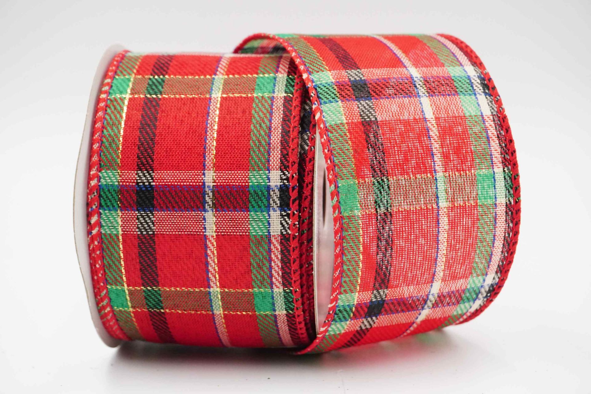 Holiday Plaid Ribbon | Elevate Your Crafts with Luxurious Satin Ribbons