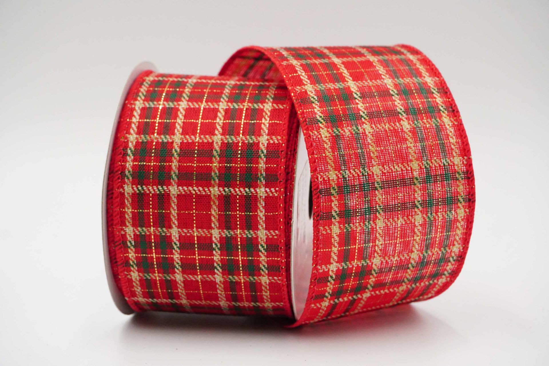 Holiday Plaid Ribbon | Elevate Your Crafts with Luxurious Satin Ribbons