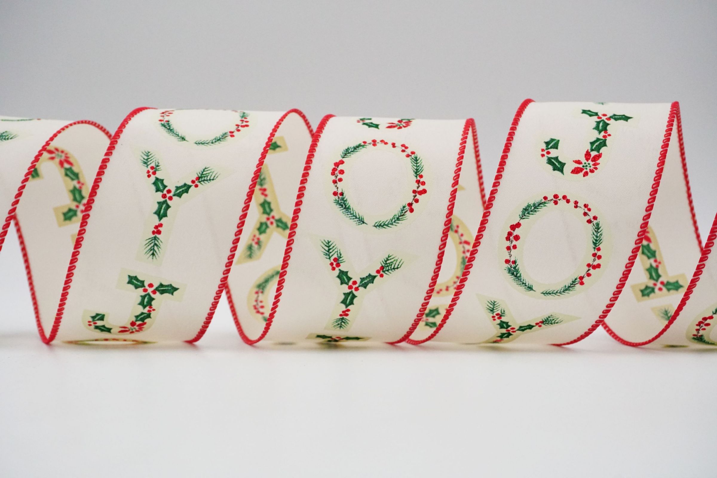 Joy Ribbon JOY Wired Christmas Ribbon | KING YOUNG - Festive Holiday Decoration