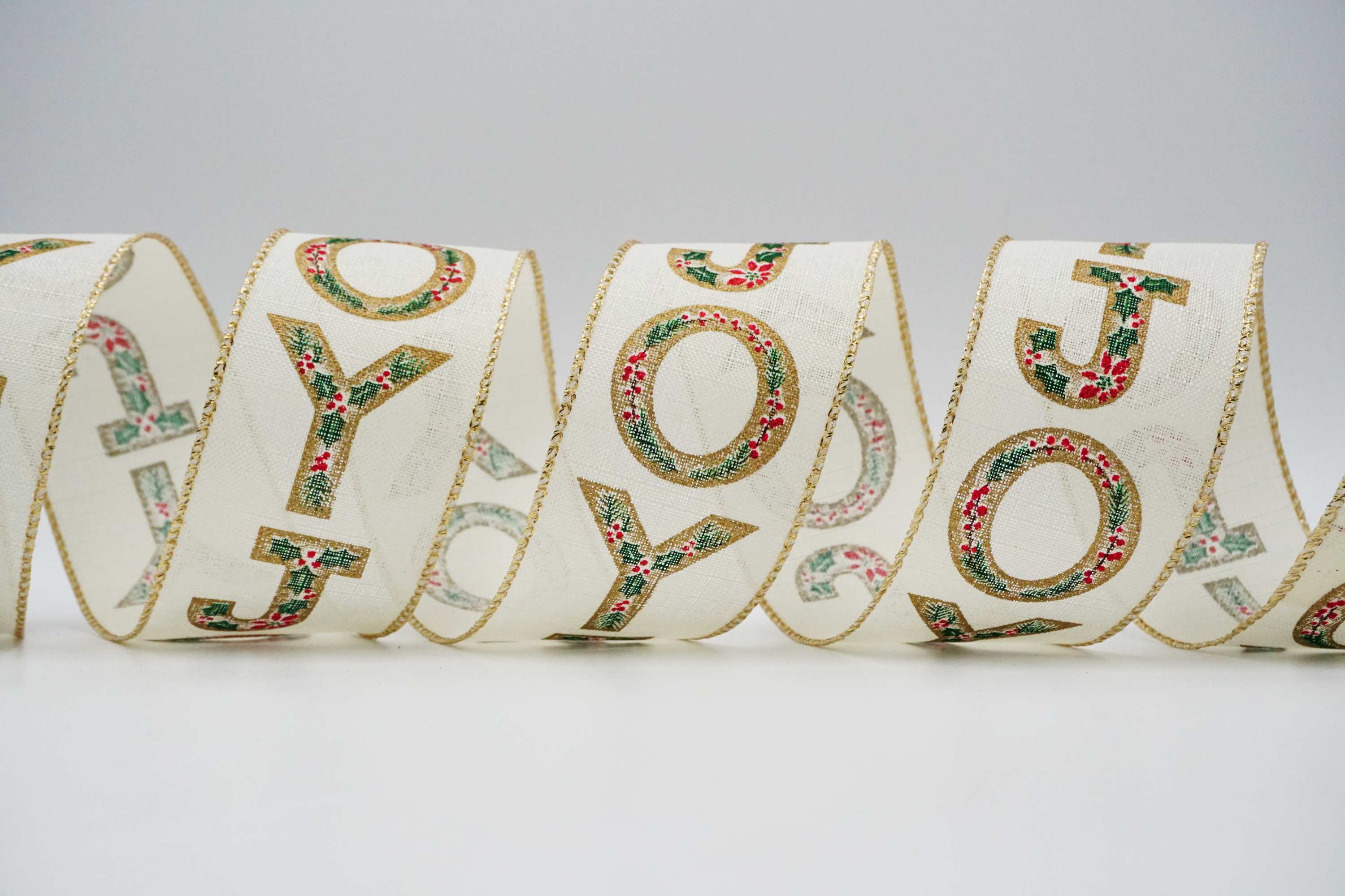 JOY Wired Christmas Ribbon | KING YOUNG - Festive Holiday Decoration