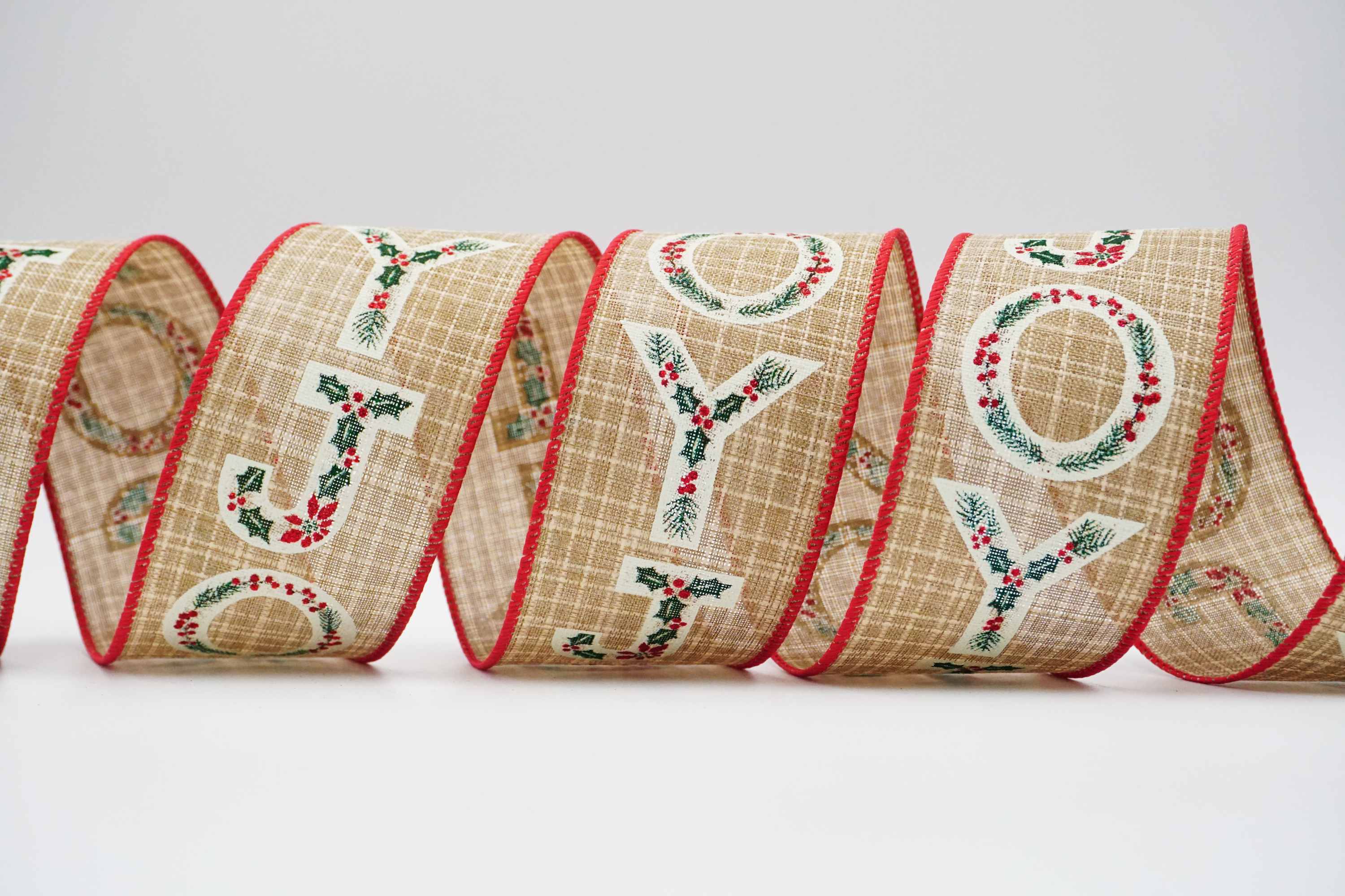 JOY Wired Christmas Ribbon | KING YOUNG - Festive Holiday Decoration