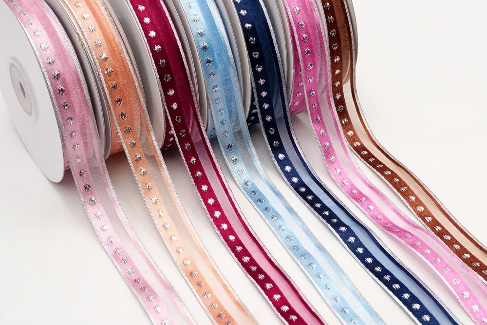 Glossy Polka Dot Satin/Sheer Ribbon Set, Holiday Ribbons, Wholesale  Ribbon Manufacturer