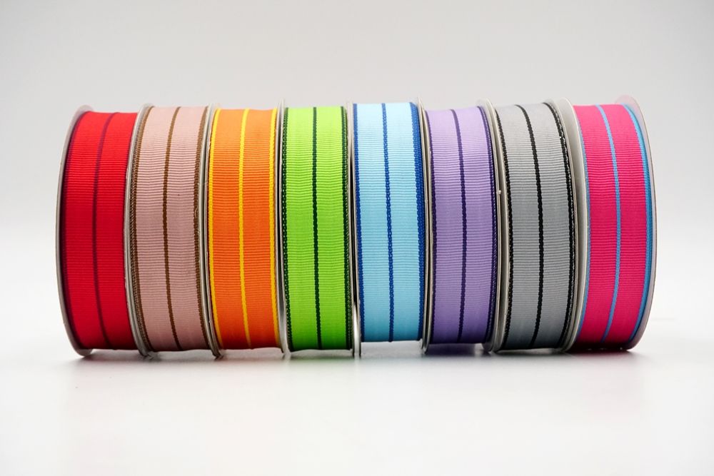(10 meters/roll) 1 (25mm) Gradient colour rainbow ribbon grosgrain  Webbings DIY decoration ribbons wholesale