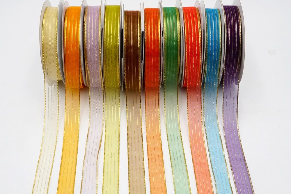 White Satin Edged Organza Sheer Ribbon - Cut Lengths or Full Reel