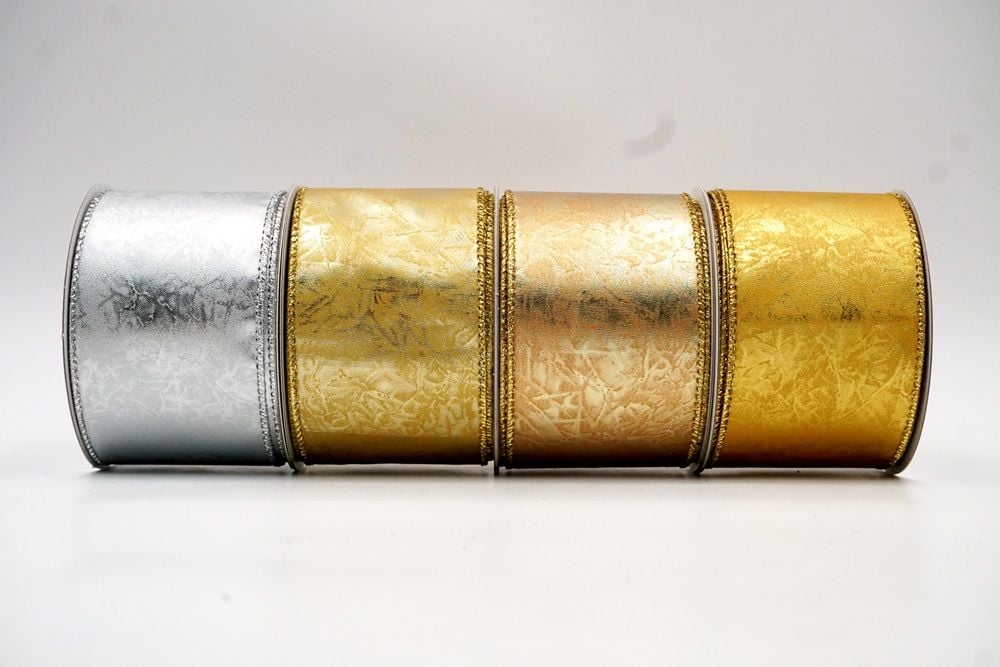 Gold Metallic Sparkle Ribbon 1/4 3/8 5/8 3/4 1-1/2 