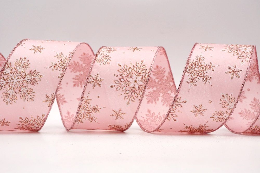 Cherry Blossom ribbon pink for Spring events printed on 1.5 white satin