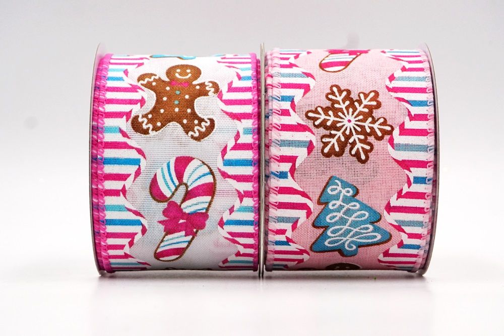 Floral Ribbon 4 Rolls Wired Edge Ribbon Spring Summer Craft Wired Ribbon  Flower Pattern Ribbons Decorative Fabric Ribbons for Wreaths Christmas Tree